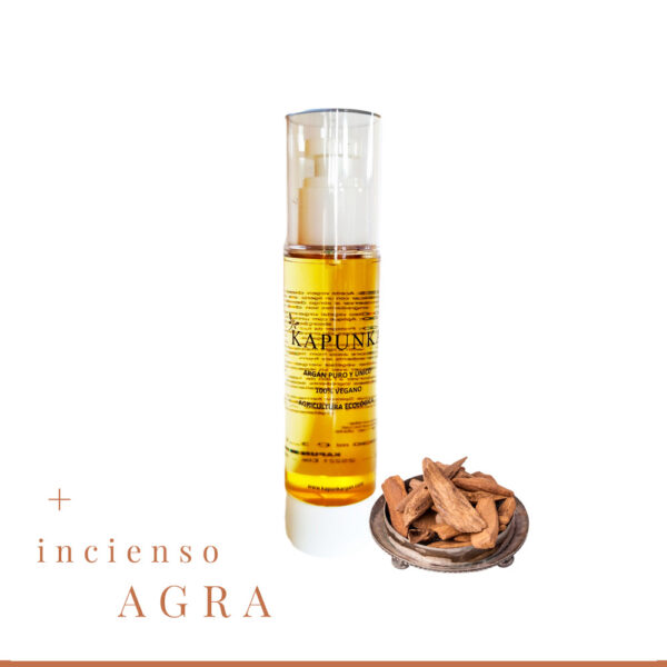 Aceite de argan puro con incienso de agra